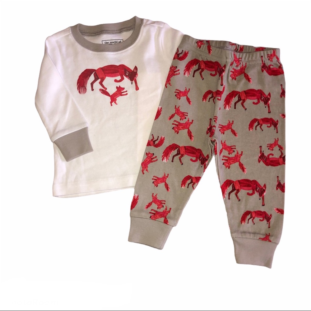 Gymboree x Eric Carle Red Fox Pajama Set 6-12M